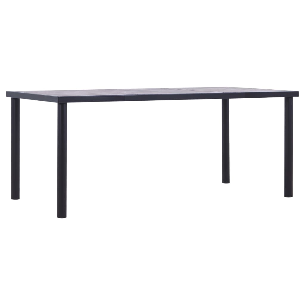 Masa de bucatarie, negru & gri beton, 180 x 90 x 75 cm, MDF 281860