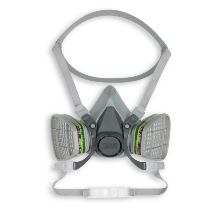 Set masca de protectie respiratorie reutilizabila 3M-6200 si 2 filtre 3M-6059, impotriva gazelor, vaporilor si particulelor