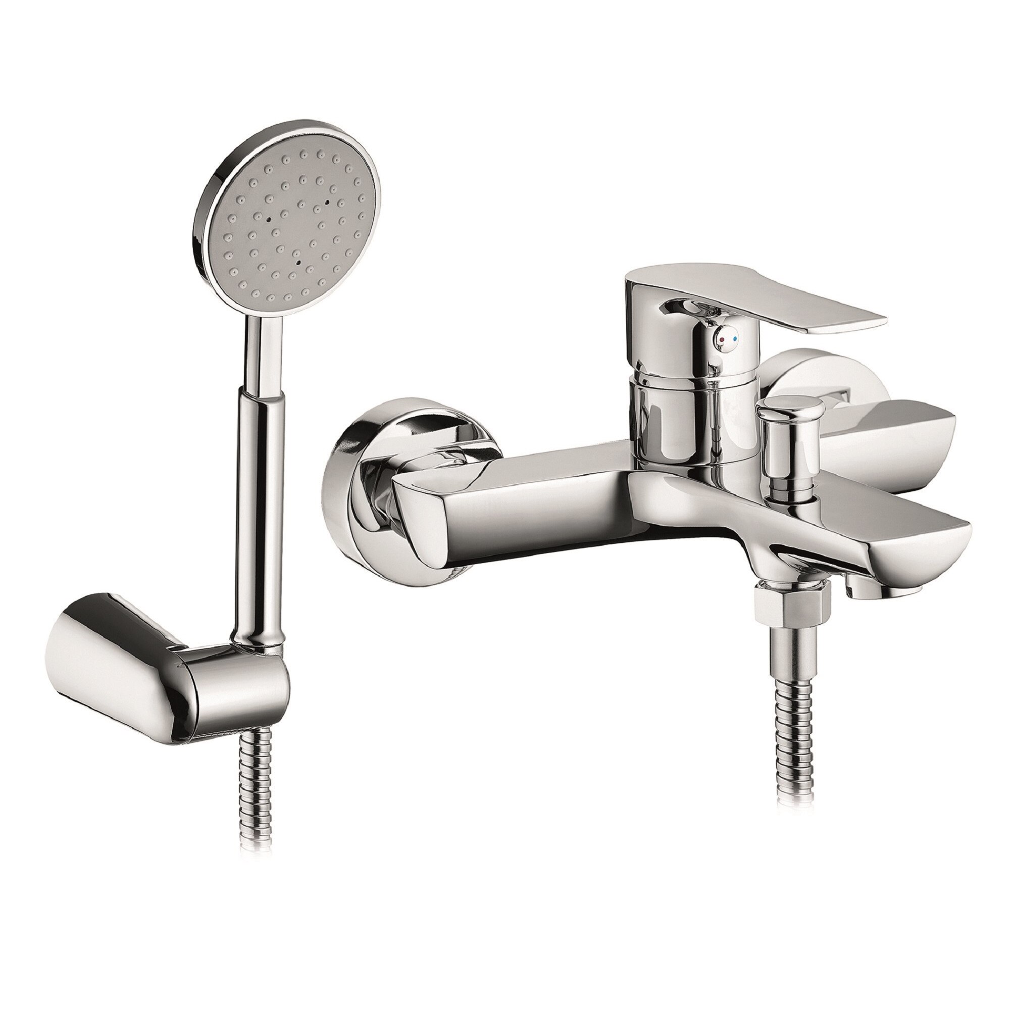 Baterie cada si dus Pyramis MAJESTA, finisaj cromat, cartus cu disc ceramic