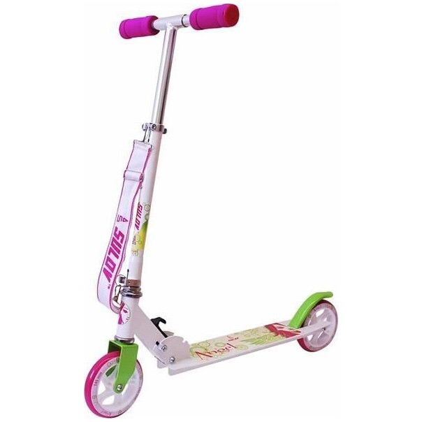 Trotineta pliabila DHS ANGEL 145mm Alb/Roz, pentru copii