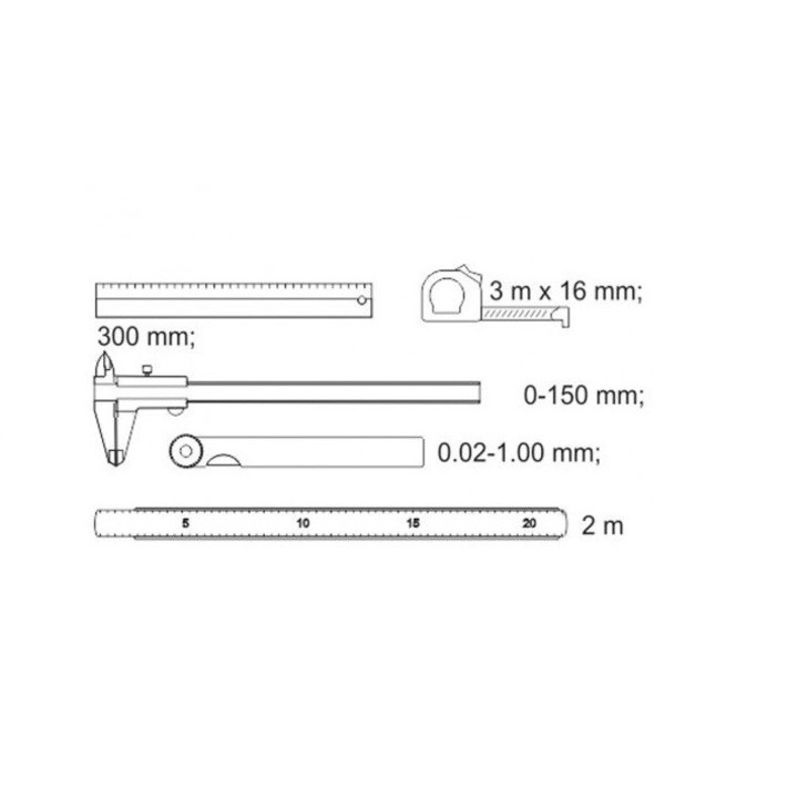 Yato YT-55474 mérőeszköz tartozék készlet