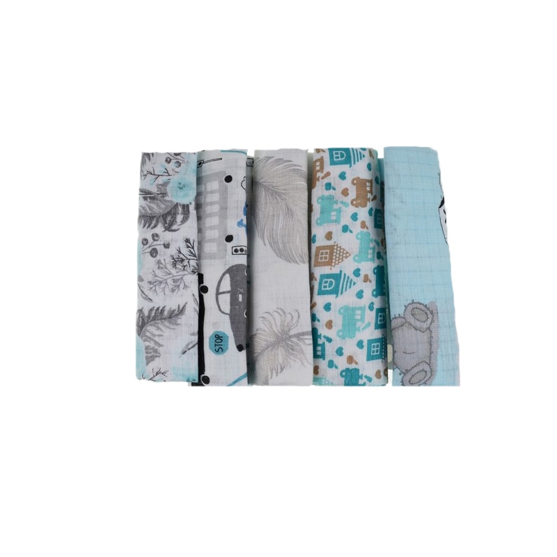 Set 5 fineturi pentru bebelusi 70 x 80 cm Sensillo 304780, Multicolor