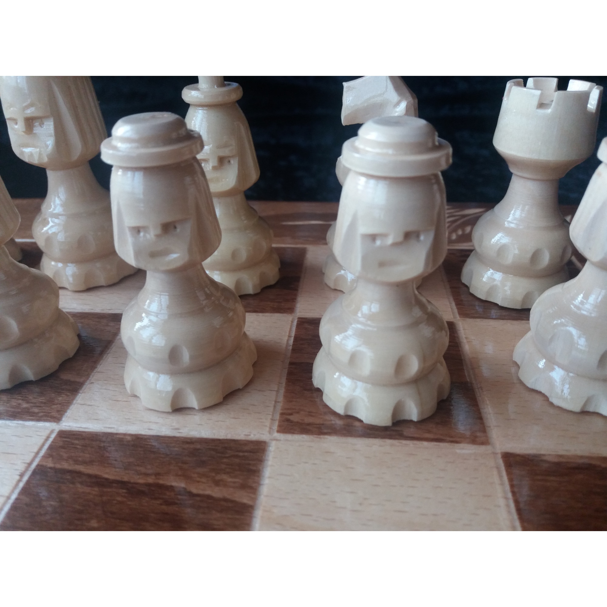 Sah Rolat Set de sah din lemn sculptat cutie de tabla de sah piesa de sah ...