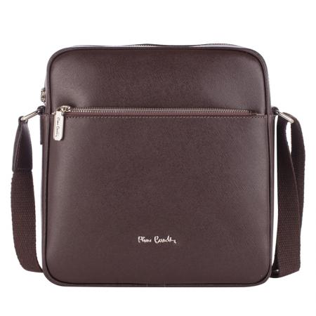 Geanta barbati Pierre Cardin ,PCL1800D,Piele naturala,Maro