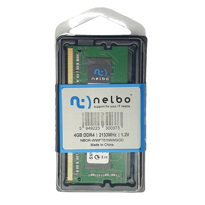 Memorie RAM 4 GB sodimm ddr4, 2133 Mhz, Nelbo, pentru laptop