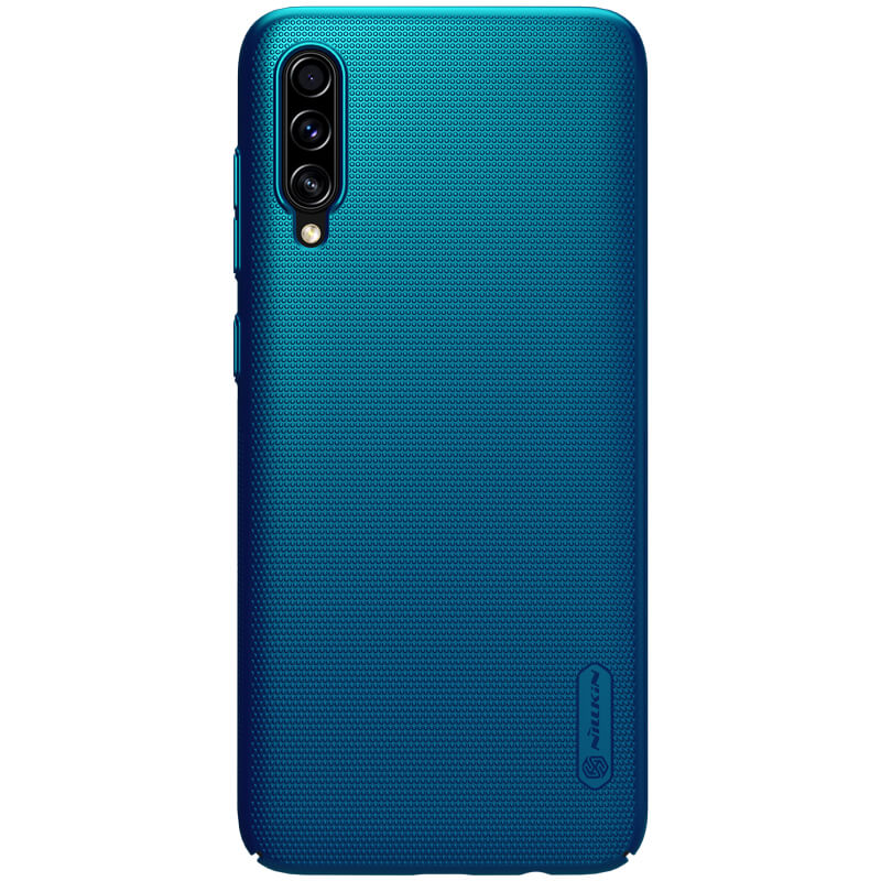 Husa protectie spate din plastic texturat albastru, pentru Samsung Galaxy A70s- Nillkin Frosted Shield
