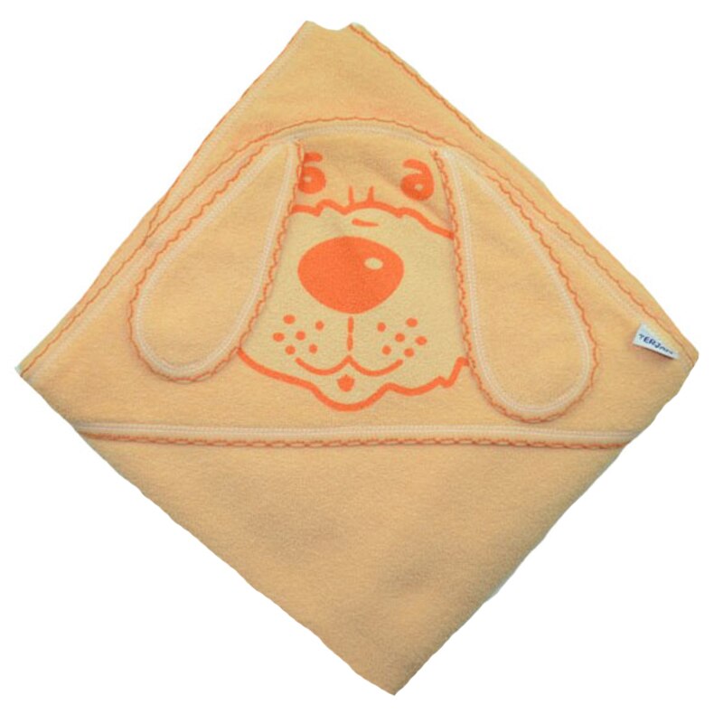 Prosop de baie cu gluga pentru bebelusi 100 x 100 cm Terjan 382446, Portocaliu
