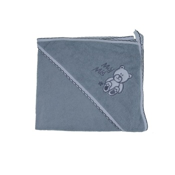 Prosop 80 x 80 cm cu gluga de baie Terjan 303-G, Gri Prosop 80 x 80 cm cu gluga de baie Terjan 303-G, Gri