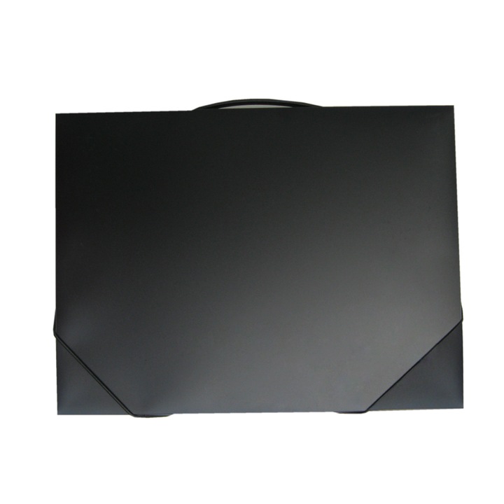 Mapa Coolbox Viquel 027087, 245 x 325 x 30 mm, cu maner, inchidere cu elastic, neagra