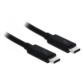 Cablu Thunderbolt 3 20 Gb/s USB tip C pasiv 1.5m 5A T-T negru, Delock 84846 Cablu Thunderbolt 3 20 Gb/s USB tip C pasiv 1.5m 5A T-T negru, Delock 84846