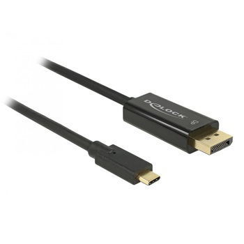 Cablu USB tip C la Displayport (DP Alt Mode) 4K 60 Hz T-T 1m, Delock 85255 Cablu USB tip C la Displayport (DP Alt Mode) 4K 60 Hz T-T 1m, Delock 85255