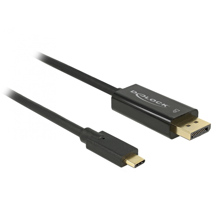 Cablu USB tip C la Displayport (DP Alt Mode) 4K 60 Hz T-T 3m, Delock 85257