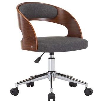 Scaun de birou pivotant, vidaXL, Tesatura, 74.5 x 48 cm, Gri Scaun de birou pivotant, vidaXL, Tesatura, 74.5 x 48 cm, Gri