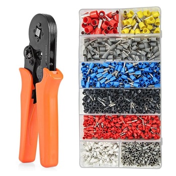 Cleste pentru sertizat pini de capat HSC8 6-4A 0.25-10mm + 1200 pini, sertizare ferule cu auto-reglare Cleste pentru sertizat pini de capat HSC8 6-4A 0.25-10mm + 1200 pini, sertizare ferule cu auto-reglare