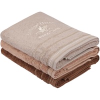 set 3 prosoape beverly hills polo club 100 bumbac 480 grm 70 x 140 cm maro inchis maro maro deschis imagen 51_0_
0