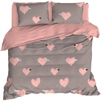 lenjerie de pat 4 piese enlora home 100 bumbac ranforce  cearceaf pilota 200x220cm cearceaf pat 240x260cm fata de perna 50x70cm jana imagen 34_0_
0