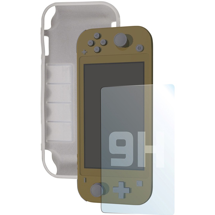 Kit Protectie Husa + Folie Steelplay pentru Nintendo Switch Lite