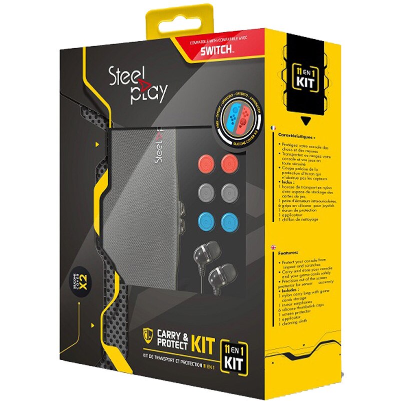 Kit Protectie 11 in 1 Carry Protect Steelplay pentru Nintendo Switch