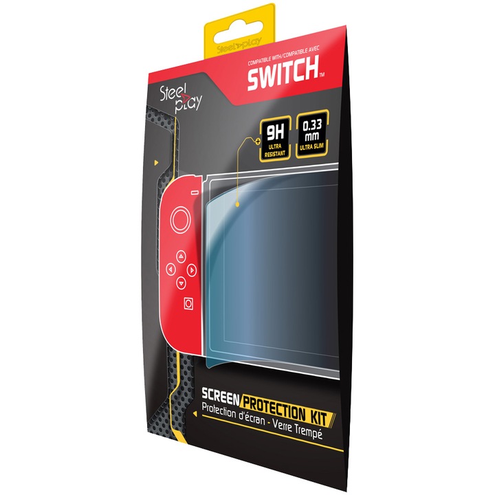 Steelplay 9H Tempered Glass kijelzővédő üvegfólia, Nintendo Switch készülékhez