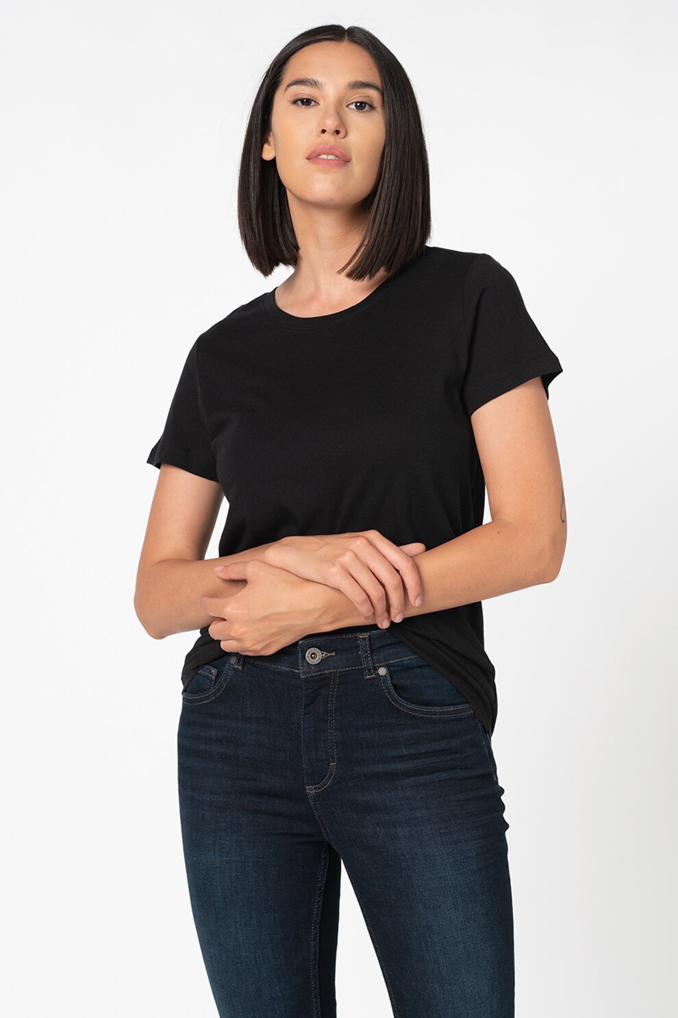 GAP, Tricou din amestec de modal Favorite, Negru
