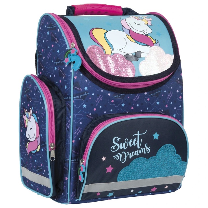 Ученическа раница, Еднорог, Многоцветен