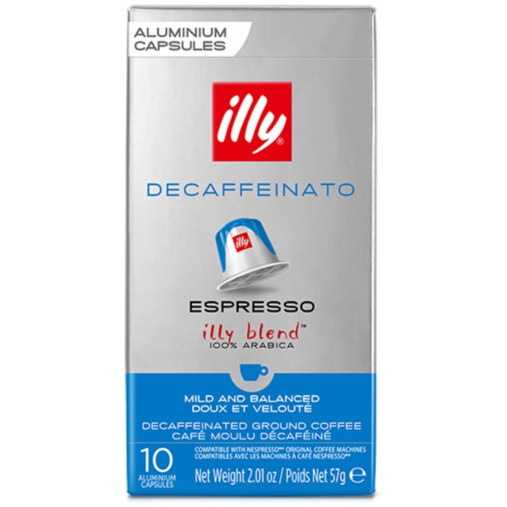 Cafea capsule decaffeinato, Illy, compatibile nespresso, 10 buc