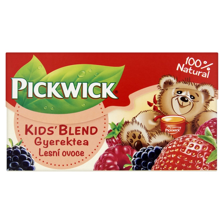 Pickwick erdeigyümölcs ízű rooibos tea gyerekeknek, 20 x 2 g