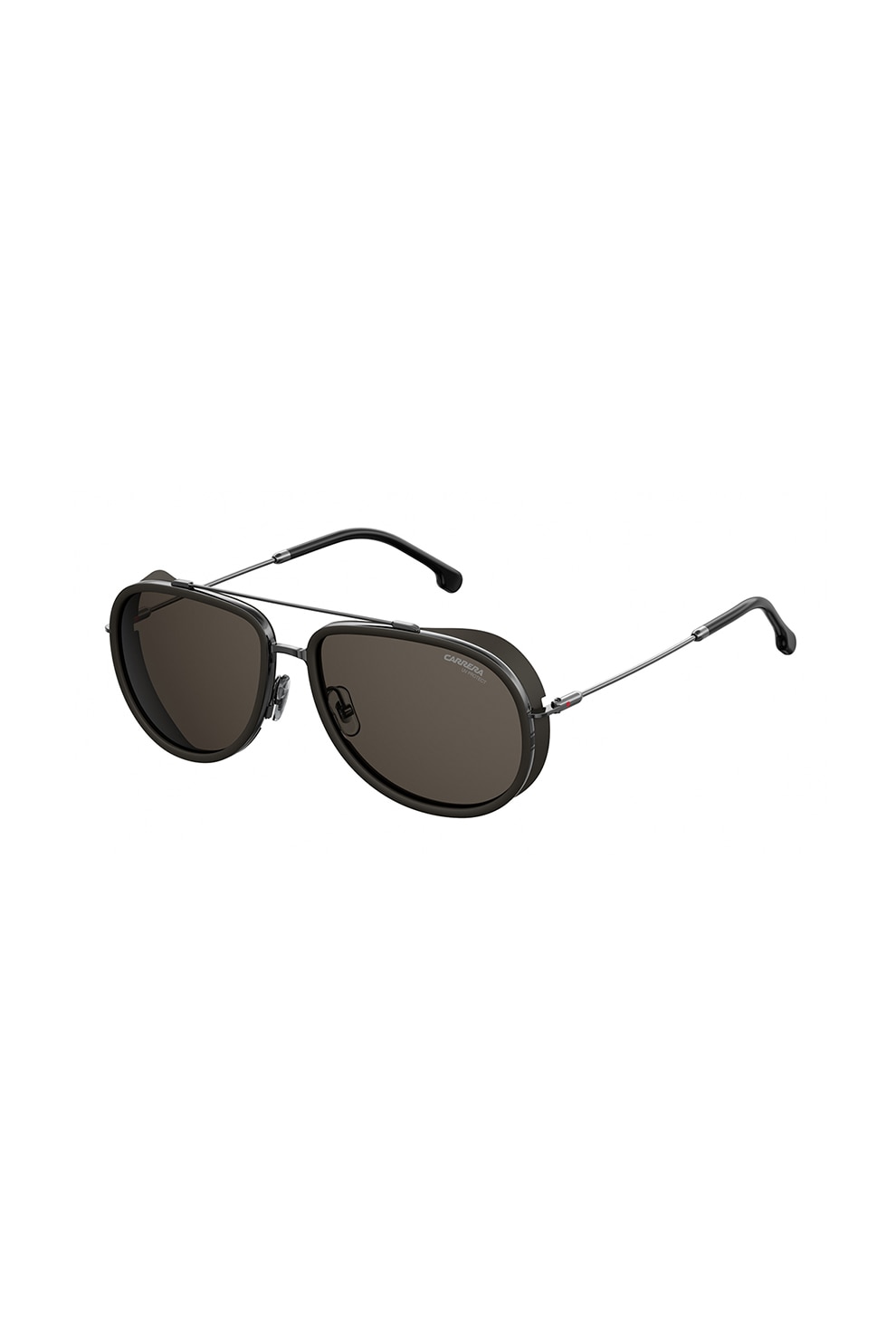 Carrera, Ochelari de soare aviator, Negru/Argintiu, 59-18-145 Standard