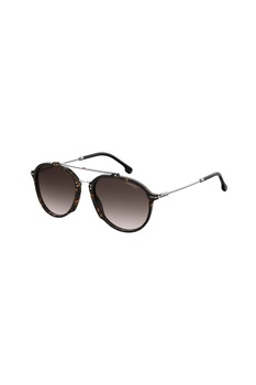 Carrera, Ochelari de soare rotunzi unisex, Maro inchis/Argintiu, 55-19-145 Standard Carrera, Ochelari de soare rotunzi unisex, Maro inchis/Argintiu, 55-19-145 Standard