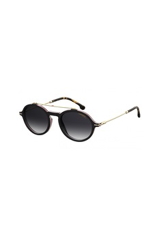 Carrera, Ochelari de soare rotunzi unisex cu lentile in degrade, Negru/Auriu, 50-21-145 Standard Carrera, Ochelari de soare rotunzi unisex cu lentile in degrade, Negru/Auriu, 50-21-145 Standard