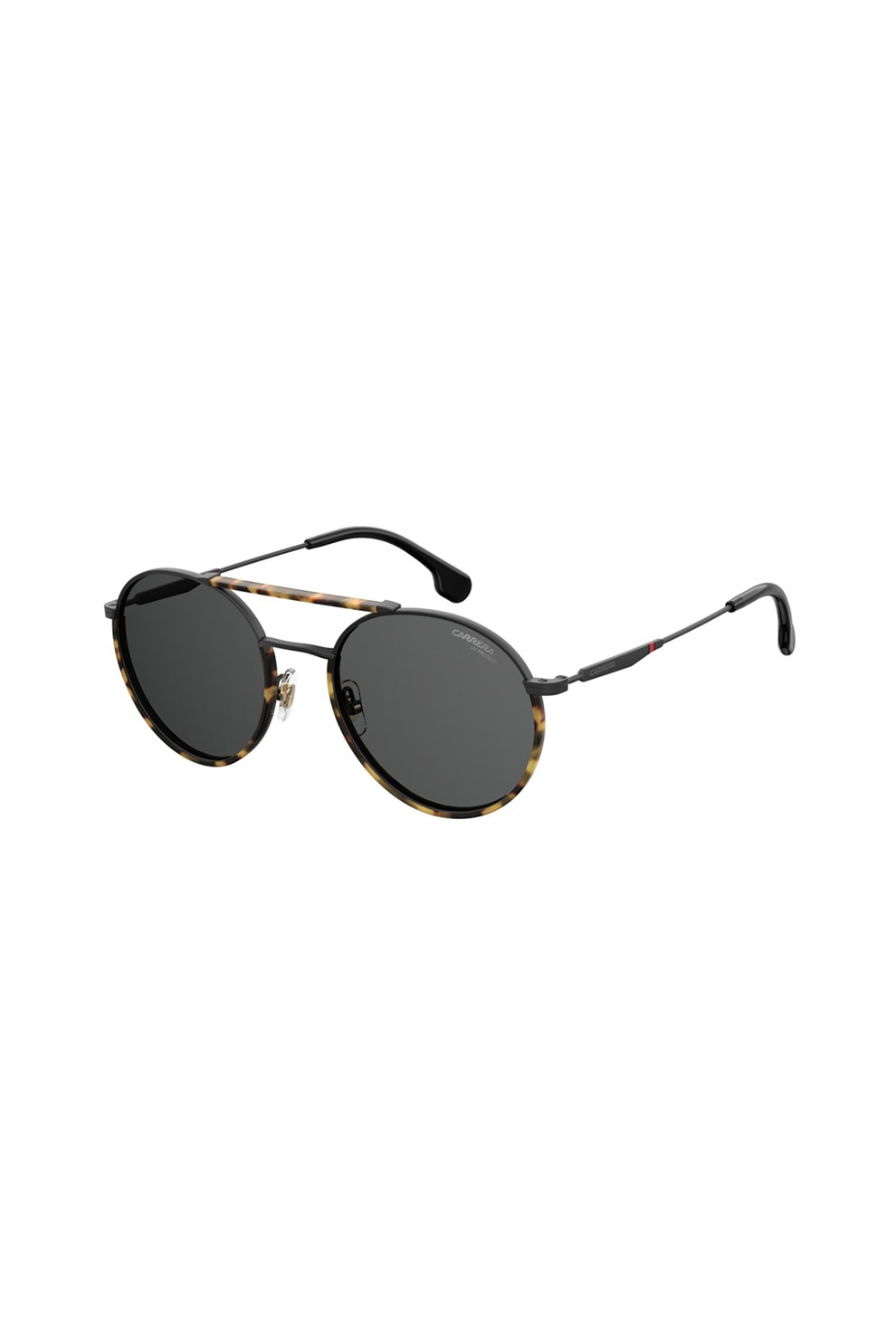 Carrera, Ochelari de soare rotunzi unisex, Negru/Maro, 54-21-145 Standard