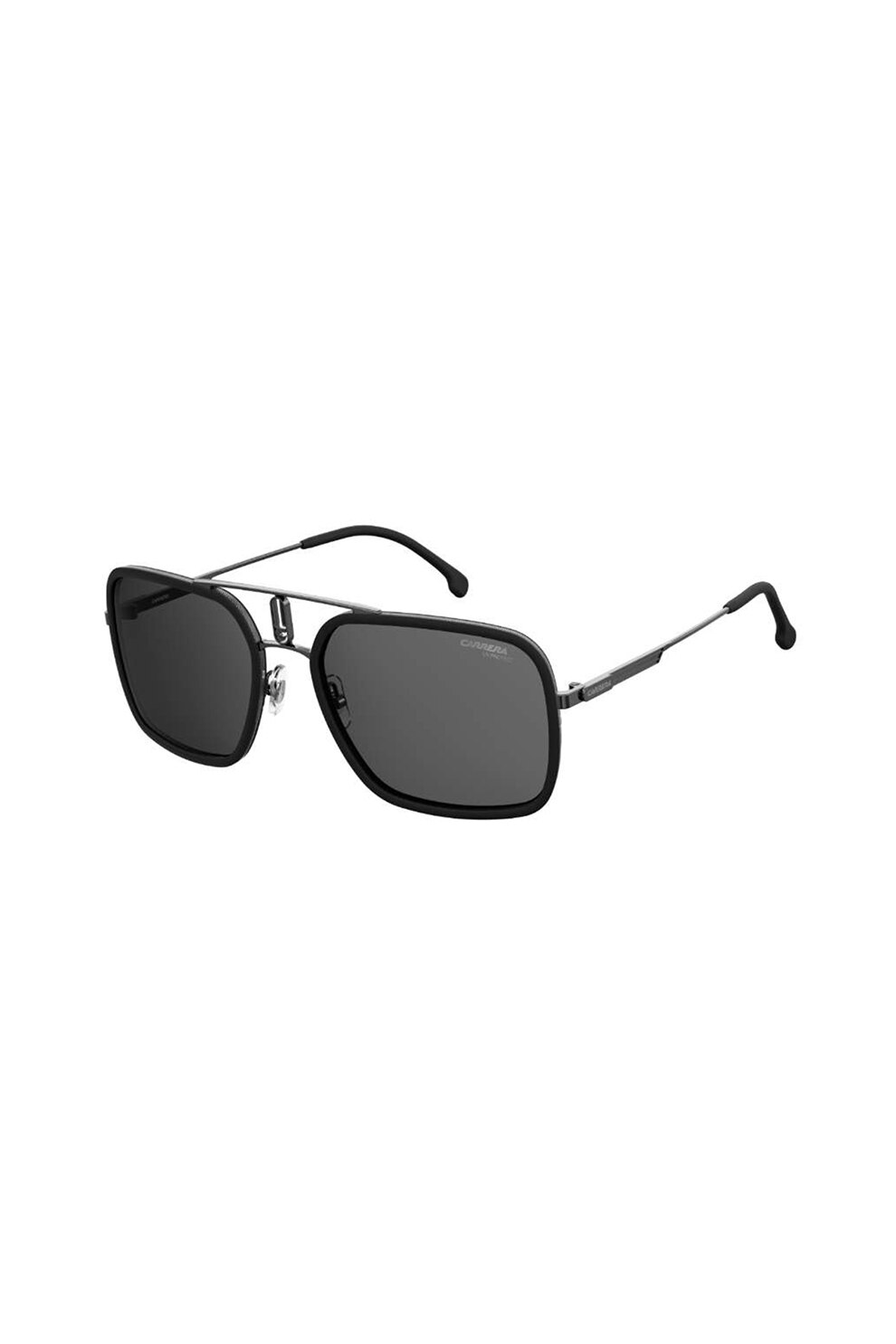 Carrera, Ochelari de soare unisex patrati, Negru/Gri inchis, 59-20-145 Standard