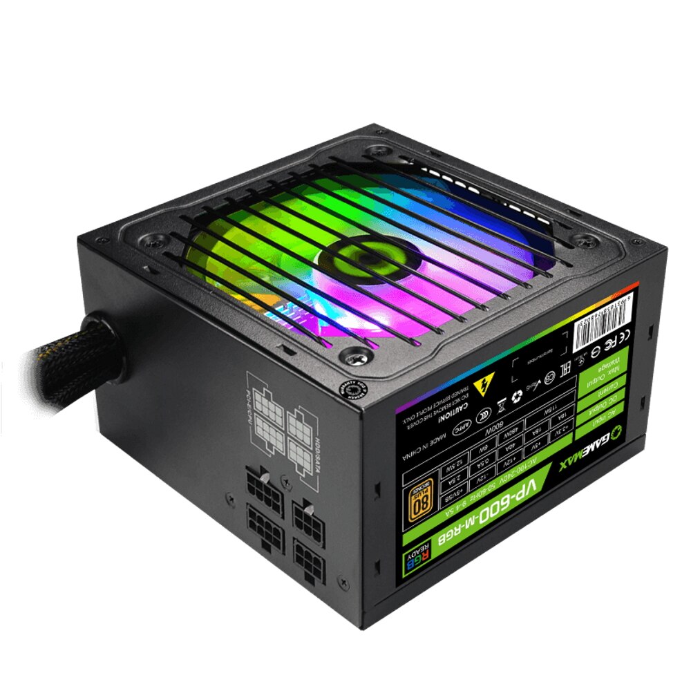 Sursa Gamemax Value Performance VP-600 Semi-Modular, 80+ Bronze, 600W, RGB
