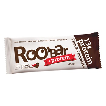 Baton proteic cu vanilie si ciocolata raw eco 60g Baton proteic cu vanilie si ciocolata raw eco 60g