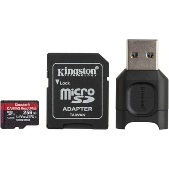 Card de memorie Kingston SDR2, 256GB, Class 10, UHS-II, U3, V90, A1 + Cititor de carduri Kingston SDXC Card de memorie Kingston SDR2, 256GB, Class 10, UHS-II, U3, V90, A1 + Cititor de carduri Kingston SDXC