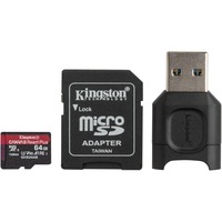 card de memorie kingston sdr2 64gb class 10 uhs-ii u3 v90 a1  cititor de carduri kingston sdxc imagen 1_0_
0