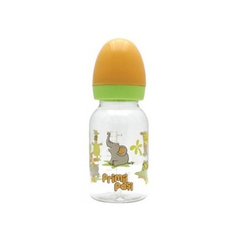 Biberon copii Primii Pasi Decorated Baby Bottle Orange 125ml Biberon copii Primii Pasi Decorated Baby Bottle Orange 125ml