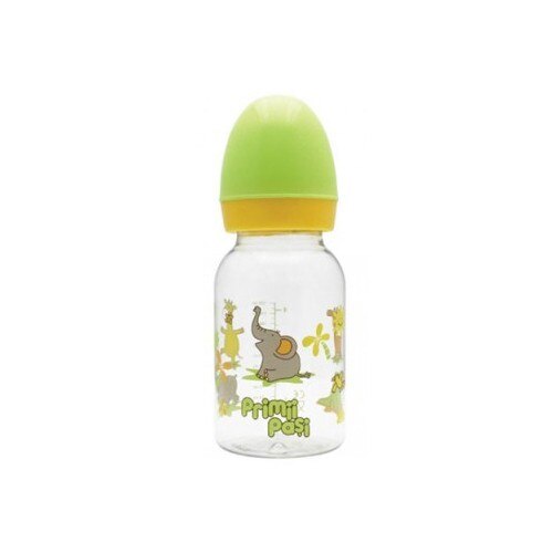 Biberon copii Primii Pasi Decorated Baby Bottle Green 125ml