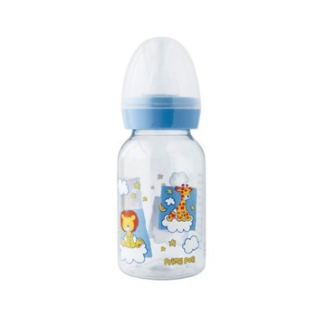 Biberon copii Primii Pasi Decorated Baby Bottle Blue 125ml Biberon copii Primii Pasi Decorated Baby Bottle Blue 125ml