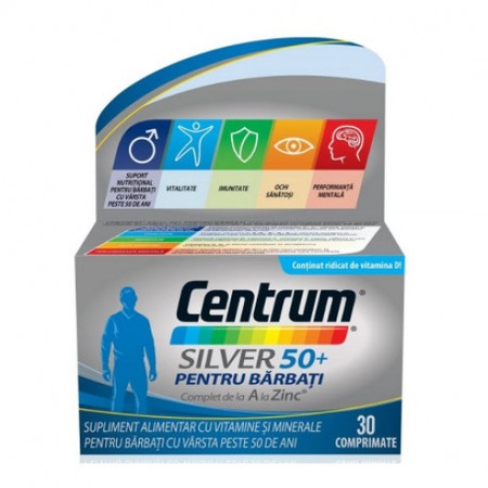 Centrum Silver 50 Pentru Barbati 30 Comprimate Emag Ro