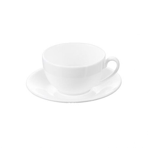 Set 6 cesti cu farfurie ceai Olivia portelan 250 ml