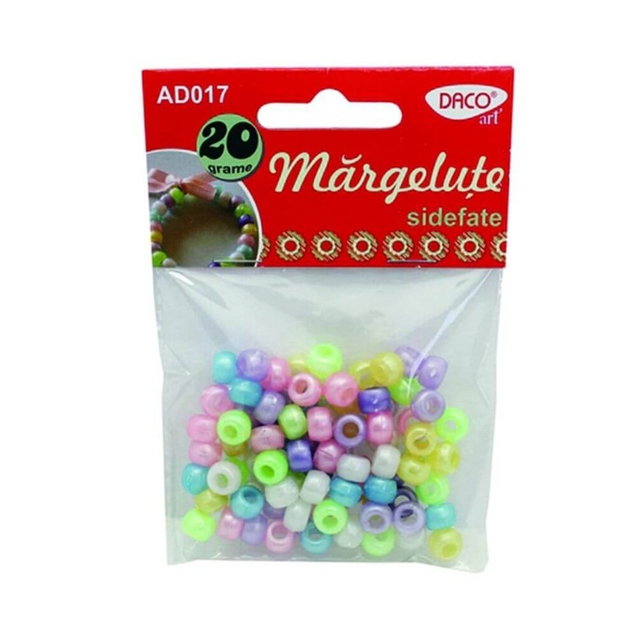 Margelute Sidefate DACO, Dimensiuni 6x9 mm, Cantitate 20 g, Multicolor