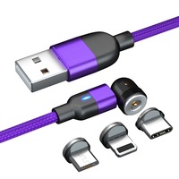 cablu de incarcare magnetic 3 in 1 cu conector incarcare rapida 24a movusb-clightingmicro-usb 1m imagen 47_0_
0