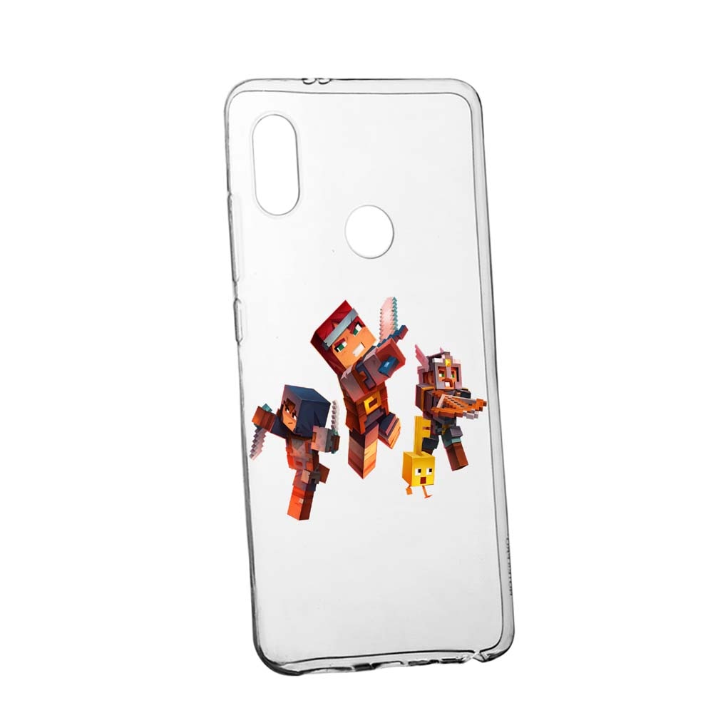 Husa Minecraft, pentru Huawei Y9 2019, rezistenta la uzura, anti-alunecare, din silicon Premium, 724