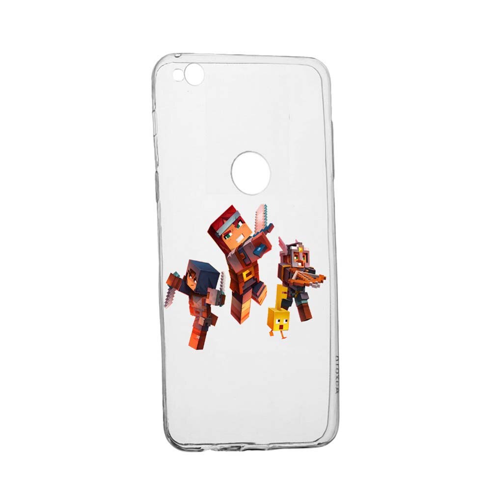 Husa Minecraft, pentru Huawei P9 Lite 2017/P8, rezistenta la uzura, anti-alunecare, din silicon Premium, 724