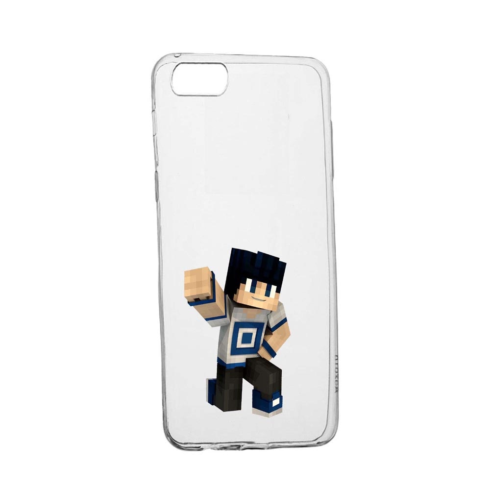 Husa Minecraft, pentru Huawei Y5 2018, rezistenta la uzura, anti-alunecare, din silicon Premium, 725
