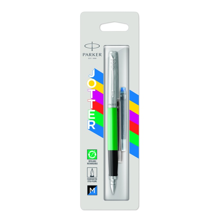 Stilou Parker Jotter Standard Green CT + 2 cartuse