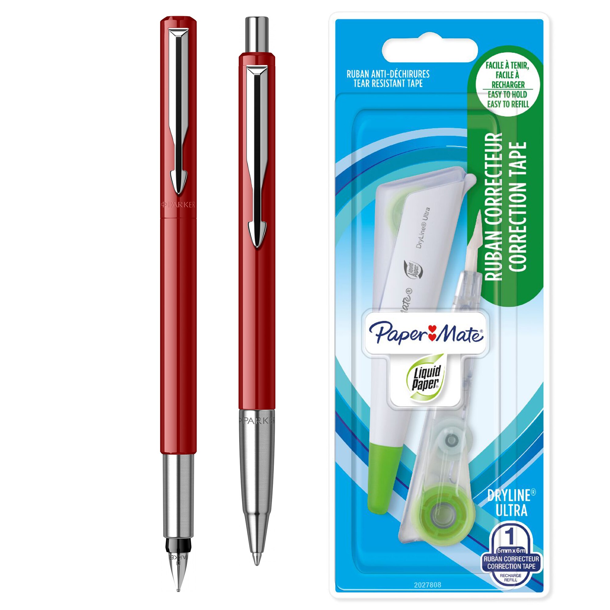Set Parker Stilou+Pix Vector Red + banda corectoare cu refill