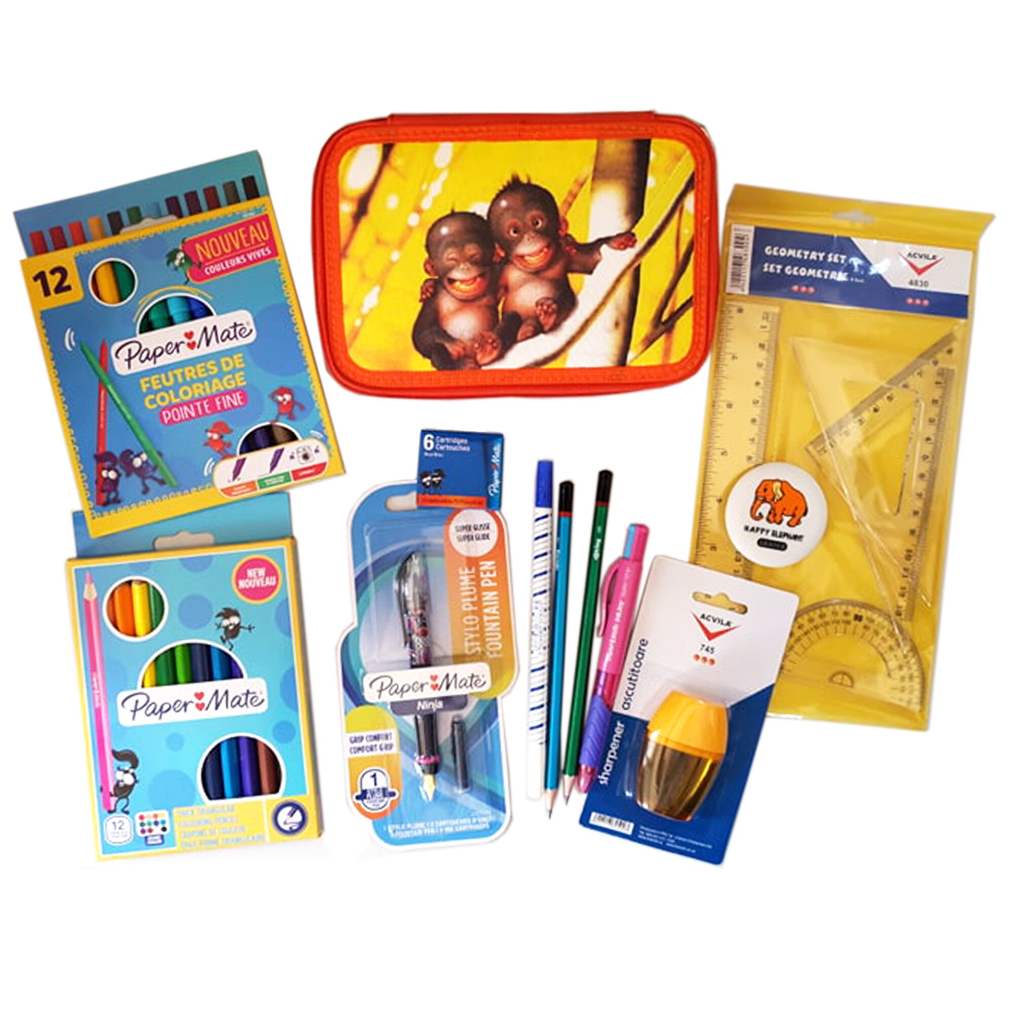 Penar PaperMate echipat cu 2 fermoare – 37 piese