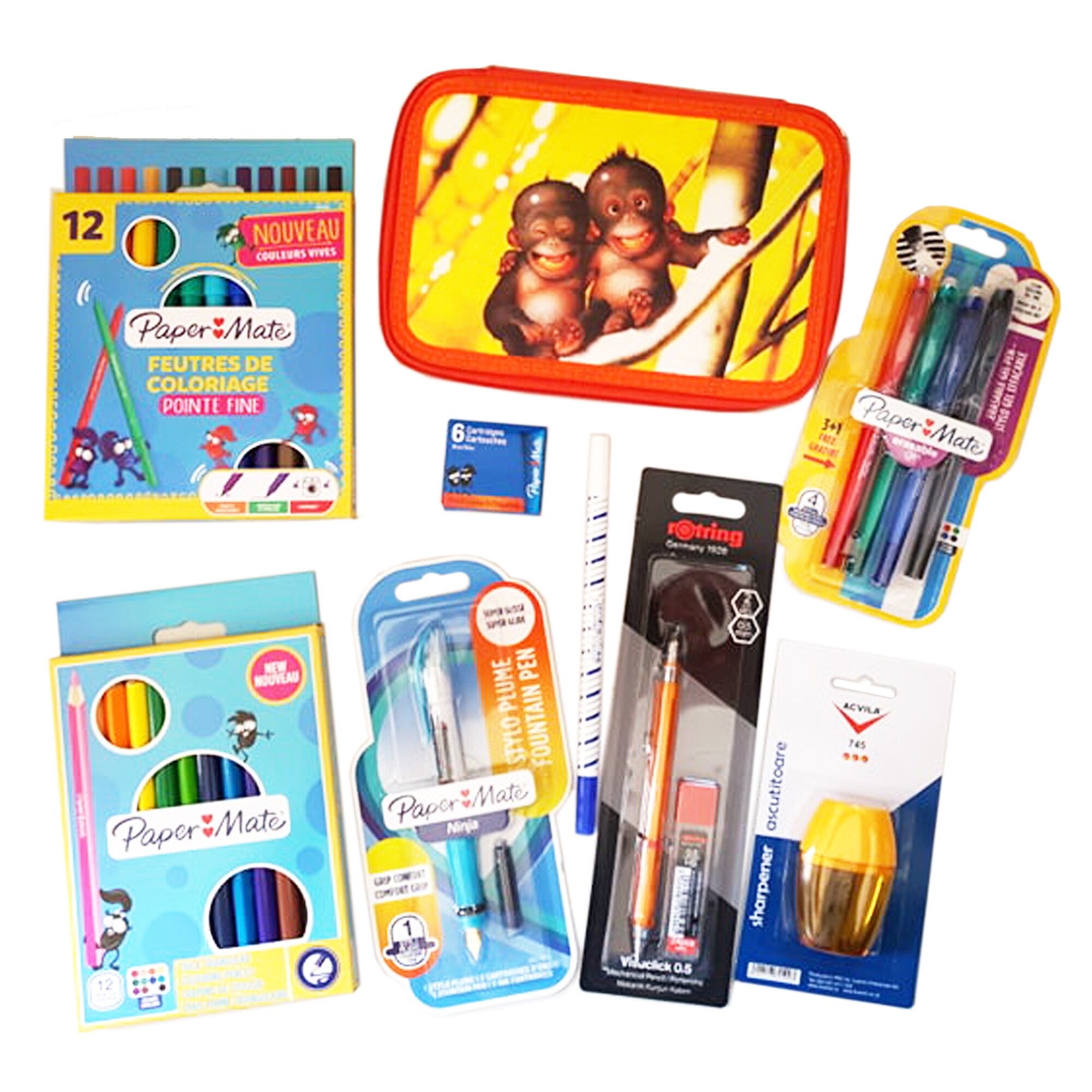 Penar PaperMate echipat cu 2 fermoare – 35 piese